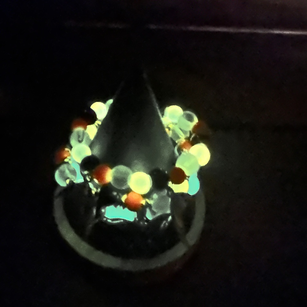 Glow-in-the-Dark Beaded Stretchy Bracelet Stack (3 bracelets)